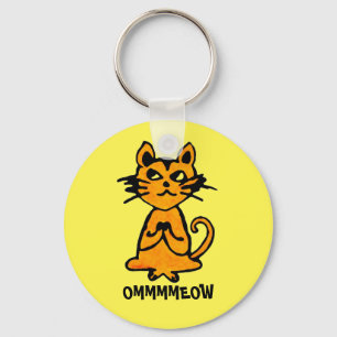 Om Cat Schlüsselanhänger - Funny Yoga Geschenke