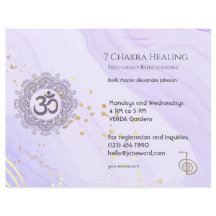 OM Chakra Energy Healer Reiki Lila Horizontal