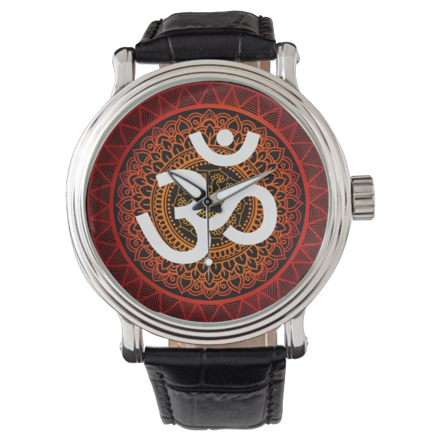 Om chakra mandala armbanduhr (Vorderseite)