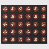 Om Chakra Mandala Red Geschenkpapier (Flach)