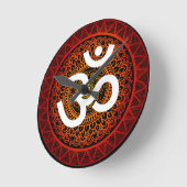 Om chakra mandala runde wanduhr (Winkel)