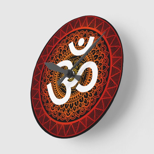 Om chakra mandala runde wanduhr (Winkel)