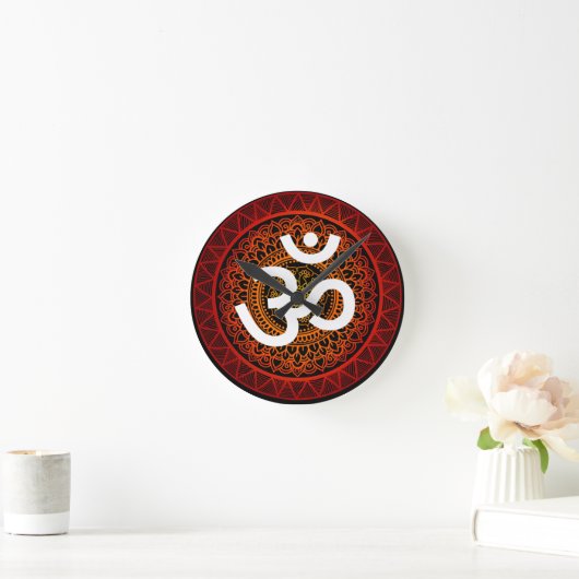 Om chakra mandala runde wanduhr (Zuhause)