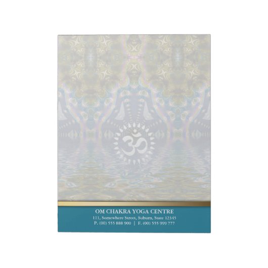 OM Chakra Yoga Personalisiert Notepad Notizblock (Rotiert)