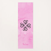 Om Compass Rose, Pink Watercolor Om Symbole Yogamatte (Vorderseite)