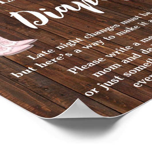 Om Cowgirl Babydusche für Spätabenteuer Poster (Ecke)