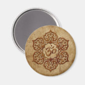 Om-Design für Stone Floral Magnet (Vorderseite/Rückseite)