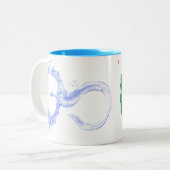 Om Dragon Zweifarbige Tasse (Vorderseite Links)