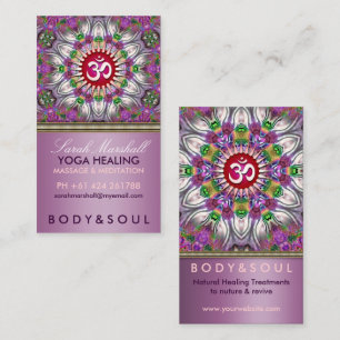 Om Energy Yoga Healing Star Business Card Visitenkarte