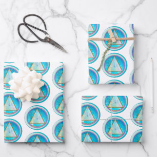 OM Erholung Kreislaufdreieck Kristalline Medizin Geschenkpapier Set
