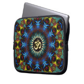OM Floral Fraktal Mandala Notebook Laptopschutzhülle (Vorderseite Links)