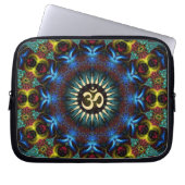 OM Floral Fraktal Mandala Notebook Laptopschutzhülle (Vorderseite)
