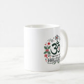 Om for Holidays - Om Symbol Floral Kaffeetasse (VorderseiteRechts)