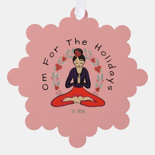 Om For The Holidays Ornament Card (Vorderseite)