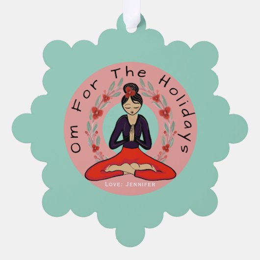 Om For The Holidays Ornament Card (Rückseite)
