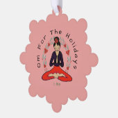 Om For The Holidays Ornament Card Karte (Linke Ecke)