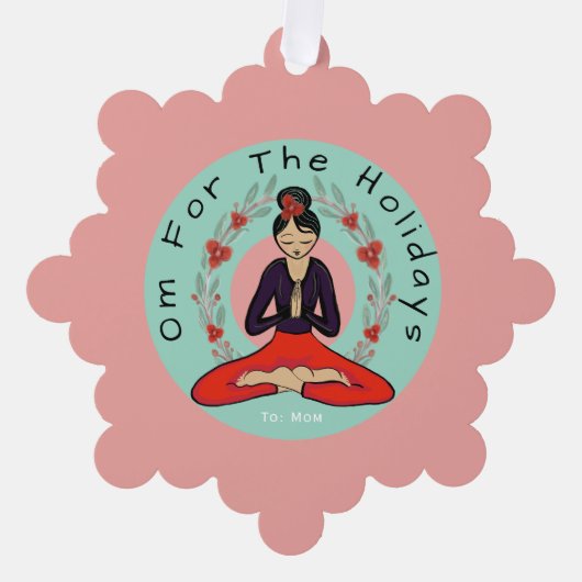 Om For The Holidays Ornament Card Karte (Vorderseite)