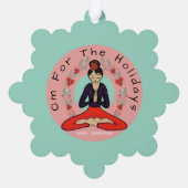 Om For The Holidays Ornament Card Karte (Rückseite)