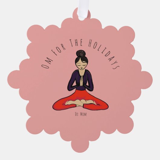 Om For The Holidays Ornament Card Karte (Vorderseite)