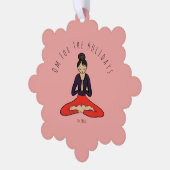 Om For The Holidays Ornament Card Karte (Linke Ecke)