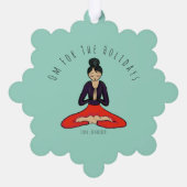 Om For The Holidays Ornament Card Karte (Rückseite)