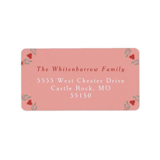 'Om For The Holidays' Yoga and Wreath Adressaufkleber (Vorne)