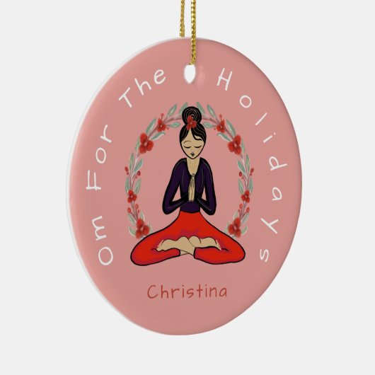 'Om For The Holidays' Yogi Friend Ornament (Rechts)