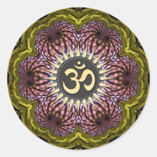 Om Fraktal Blume Spirituelle Art Sticker