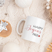 OM froh Freuen Sie sich auf freudvolle Weihnachten Kaffeetasse