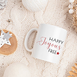 OM froh Freuen Sie sich auf freudvolle Weihnachten Kaffeetasse