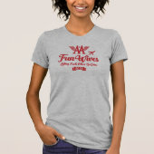 OM Fun Ehefrauen Ein farbiges Rotes Logo Grau Heat T-Shirt (Vorderseite)