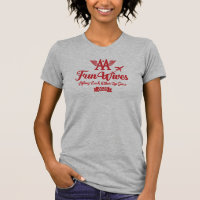 OM Fun Ehefrauen Ein farbiges Rotes Logo Grau Heat