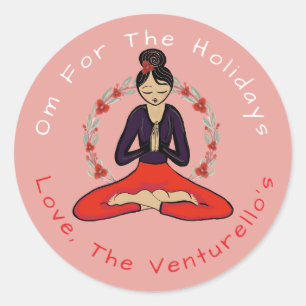 Om Für Die Feiertage Yoga Aufkleber