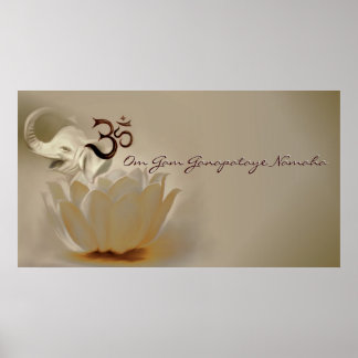 Om Gam Ganapataye Namaha - Mantra Poster