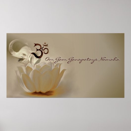 Om Gam Ganapataye Namaha - Mantra Poster (Vorne)