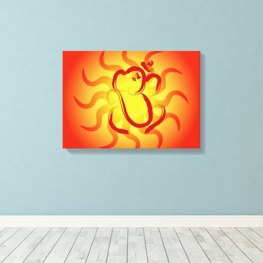 OM Ganesha Leinwanddruck (Insitu (Holzboden))