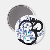 OM - Ganesha Magnet (Vorderseite/Rückseite)