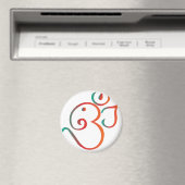 Om-ganpati-grün-orange Magnet (In Situ (Geschirrspüler))