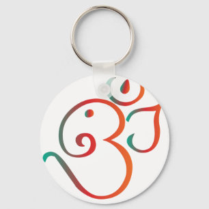OM-ganpati-grün-orange Schlüsselanhänger
