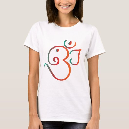 OM-ganpati-grün-orange T-Shirt (Vorderseite)