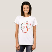 OM-ganpati-grün-orange T-Shirt (Vorne ganz)