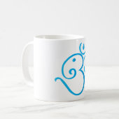 OM-ganpati-turqoise Kaffeetasse (Vorderseite Links)