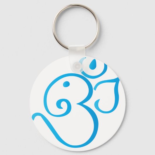 Om-ganpati-turqoise Schlüsselanhänger (Vorderseite)