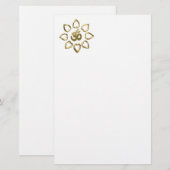 Om goldenes Symbol Briefpapier (Vorne/Hinten)
