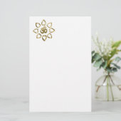 Om goldenes Symbol Briefpapier (Stehend Vorderseite)