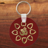 Om goldenes Symbol Schlüsselanhänger (Vorderseite)
