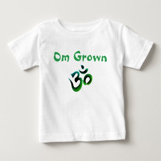 Om Grown Green Baby Tee (Vorderseite)