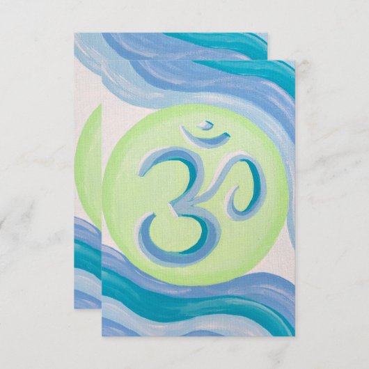 Om Grußkarten Dankeskarte (Vorne/Hinten)