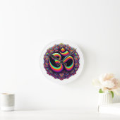 Om Hindu Symbol Wall Clock Runde Wanduhr (Zuhause)