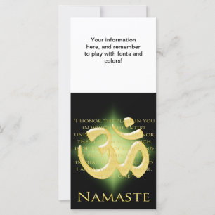 Om in Black & Gold - Namaste